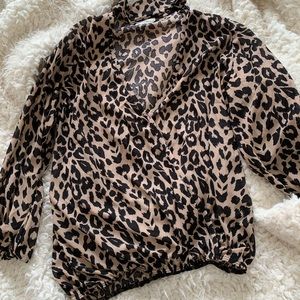 Cheetah print sassy dress top
